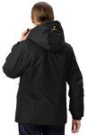 Rdruko Women's Ski Jacket Waterproof Insulated Fleece Snowboard Warm Winter Coat with Hood (Black,CA M)