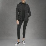 Calvin Klein Women's Light-Weight Hooded Puffer Jacket, Light-weight Hooded Ebony, Medium