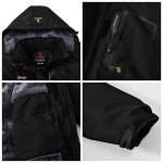 Rdruko Women's Ski Jacket Waterproof Insulated Fleece Snowboard Warm Winter Coat with Hood (Black,CA M)