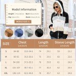 HEEKPEK Women Fuzzy Jackets Fleece Zip Up Hooded Ladies Coats Sherpa Striped Warm Plush Casual Outwear Plus Size with Pockets