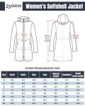 33,000ft Women's Waterproof Softshell Long Rain Jacket with Hood Fleece Lined Windproof Windbreaker