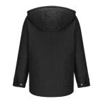 Women Quilted Pullover Puffer Jacket Oversized Casual Long Sleeve Hooded Coats Winter Warm Outwear with (Black, M)