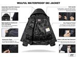 WULFUL Women's Waterproof Snow Ski Jacket Mountain Windproof Winter Coat with detachable hood…