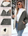 Oleda Zip Up Hoodies for Women Sherpa Fleece Winter Jacket Hoodie Reversible Long Sleeve Casual Sweatshirt Coat with Pockets