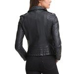 Levi's Women's Faux Leather Classic Motorcycle Jacket (Regular and Plus Sizes), Black, Medium