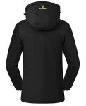 JHMORP Women's Winter Ski Snow Jacket Waterproof Windproof Fleece Lined Raincoat Winter Coat with Hood (Black,CA L)