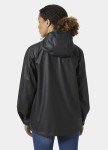 Helly Hansen Women's Moss Hooded Fully Waterproof Windproof Raincoat Jacket, 990 Black, Medium