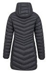 Mountain Warehouse Florence Womens Long Jacket - Padded Winter Coat Jet Black Womens Size 12 US