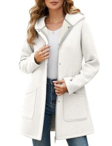Oleda Zip Up Womens Hoodies Sherpa Fleece Winter Jacket Hoodie Long Sleeve Tunic Sweatshirt Hooded Coats with Pockets