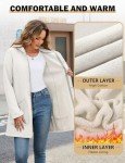 Oleda Zip Up Womens Hoodies Sherpa Fleece Winter Jacket Hoodie Long Sleeve Tunic Sweatshirt Hooded Coats with Pockets