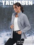 TACVASEN Fleece Jacket Women Full Zip Polar Fleece Jacket Womens Zip Up Jackets for Women Athletic Light Jackets for Women Light Grey S