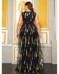 Giffniseti Plus Size Sequin A-Line Maxi Dress