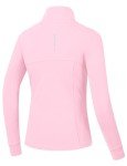 BGOWATU Women's Workout Running Jacket Lightweight Zip up Athletic Jackets Gym Yoga Tops with Zip Pockets Pink XXL