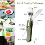 7-in-1 Stainless Steel Folding Tableware Set