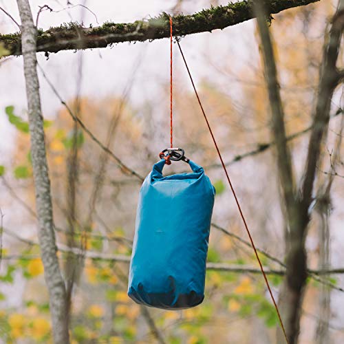 550 Paracord with Carabiner for Camping, Camo 30 ft