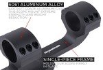 Monstrum Dual Ring Offset Scope Mount - Black