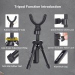 Adjustable Portable Shooting Tripod with V Yoke Rest