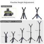 Adjustable Portable Shooting Tripod with V Yoke Rest