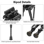 CVLIFE 6-9 Inch Adjustable Picatinny Bipod