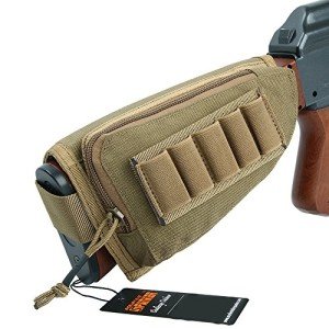 Tactical Buttstock Ammo Holder Pouch - Coyote Brown
