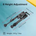 Zeadio Adjustable Bipod with Sling Mount 7-10