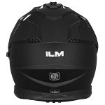 ILM Dual Sport Adventure Motorcycle Helmet - Matte Black