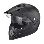 AHR Matte Black Full Face Motocross Helmet