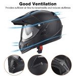 AHR Matte Black Full Face Motocross Helmet