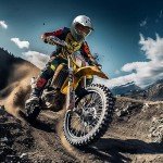 AHR Matte Black Full Face Motocross Helmet