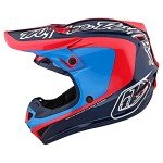 Troy Lee Designs SE4 MIPS Motocross Helmet - Navy/Cyan