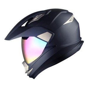 1Storm Matt Black Dual Sport Full Face Helmet