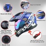 1Storm Matt Black Dual Sport Full Face Helmet