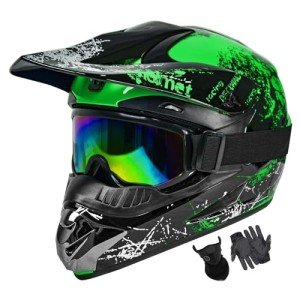 SPARK Kids Dirt Bike Full Face Helmet Set