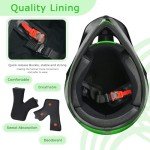 SPARK Kids Dirt Bike Full Face Helmet Set