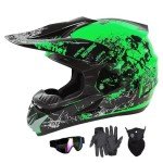 SPARK Kids Dirt Bike Full Face Helmet Set
