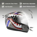 SLMOTO Kids Full Face Motocross Helmet - Shark Design