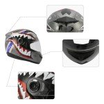 SLMOTO Kids Full Face Motocross Helmet - Shark Design