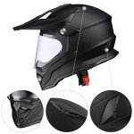 AHR H-VEN30 DOT Motocross Helmet with Visor