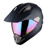1Storm Dual Sport Matte Black Motocross Helmet