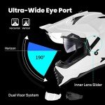 ILM Dual Sport Motorcycle Helmet with Sun Visor