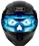 Skull Flames Visor Decal for Motocross Helmets
