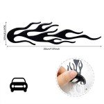 HONBAY 4PCS Red and Black Flame Helmet Stickers