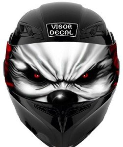 Evil Clown Visor Tint Decal for Helmets