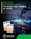 Orange Reflective Flame Stickers for Helmets & Cars