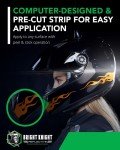 Orange Reflective Flame Stickers for Helmets & Cars