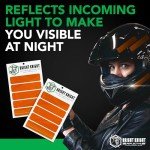 Orange Reflective Helmet Decals - 5 Pack