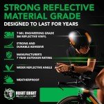 Orange Reflective Helmet Decals - 5 Pack