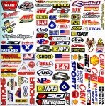 Motocross Helmet Vinyl Decals Stickers Set of 6