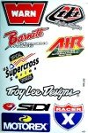 Motocross Helmet Vinyl Decals Stickers Set of 6