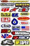 Motocross Helmet Vinyl Decals Stickers Set of 6